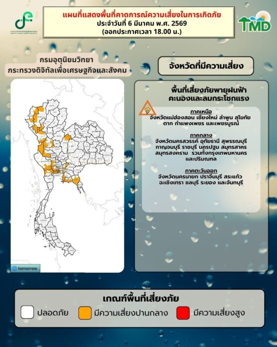 Таиланд готовится к летнему шторму с громами и сильным ветром