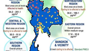 Качество воздуха в Таиланде ухудшается по мере повышения уровня загрязнения в 42 провинциях