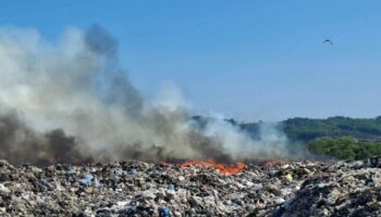 Мусорный полигон в Сапан-Хине приостановил прием отходов после пожара