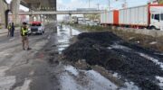 Грузовик с литиевыми аккумуляторами загорелся, повредив автостраду в Чаченгсао