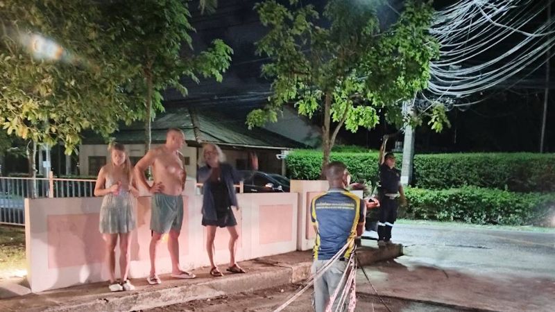 Провода загорелись в поселке у школы BCIS в Чалонге