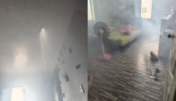 Тайская женщина страдает от сломанной ноги после того, как ракета банг фай разбилась о ее дом