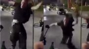 Турист падает с движущегося сонгтео после неудачного бэкфлипа