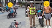 Француз арестован за езду пьяным на заднем колесе
