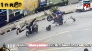 Два мотоцикла столкнулись на шоссе в тамбоне Чернг-Талей
