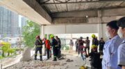 Один мертв, один в критическом состоянии после падения бетонной плиты с здания в Бангкоке, район Бан На