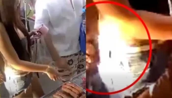 Парень и девушка из Таиланда прощают карманника в Хонг Каэне, дают вору наличные
