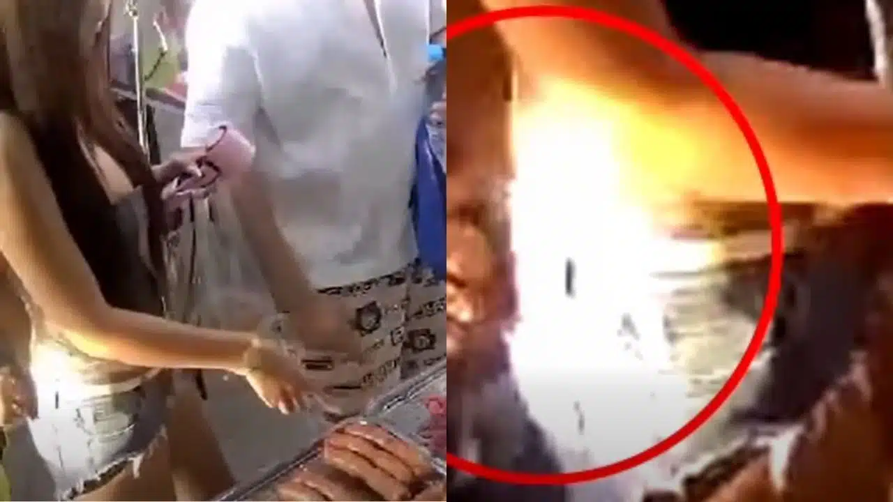 Парень и девушка из Таиланда прощают карманника в Хонг Каэне, дают вору наличные