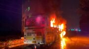 Пассажиры в безопасности после пожара на автобусе Бангкок-Нан